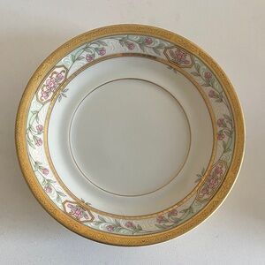 2 Mikasa Porcelain Plate with Pink Floral and Gold Trim